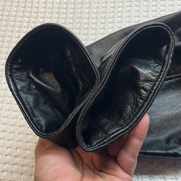 Wilson Leather Coat Full Zip/button Thinsulate Lined Size Med Pre-Owed - Picture 13 of 14